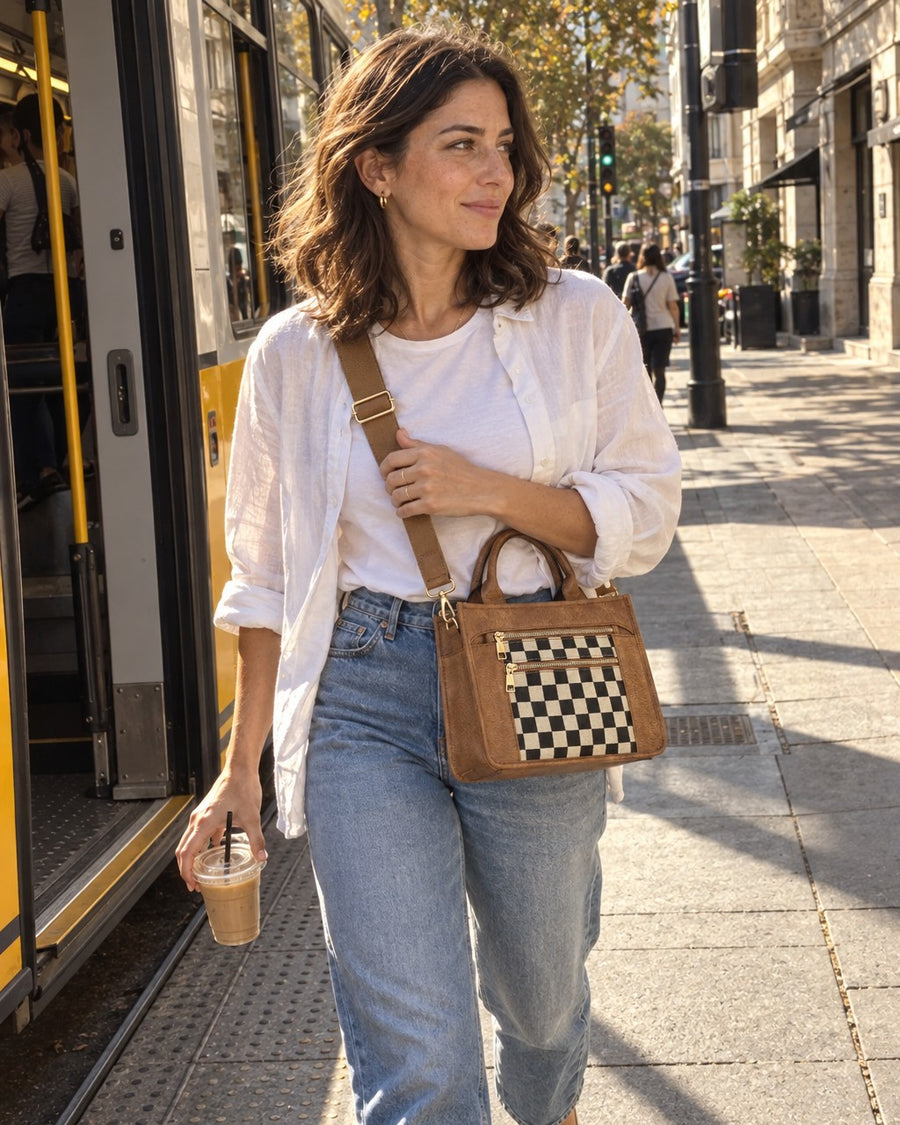 Archive Tote styled on a model