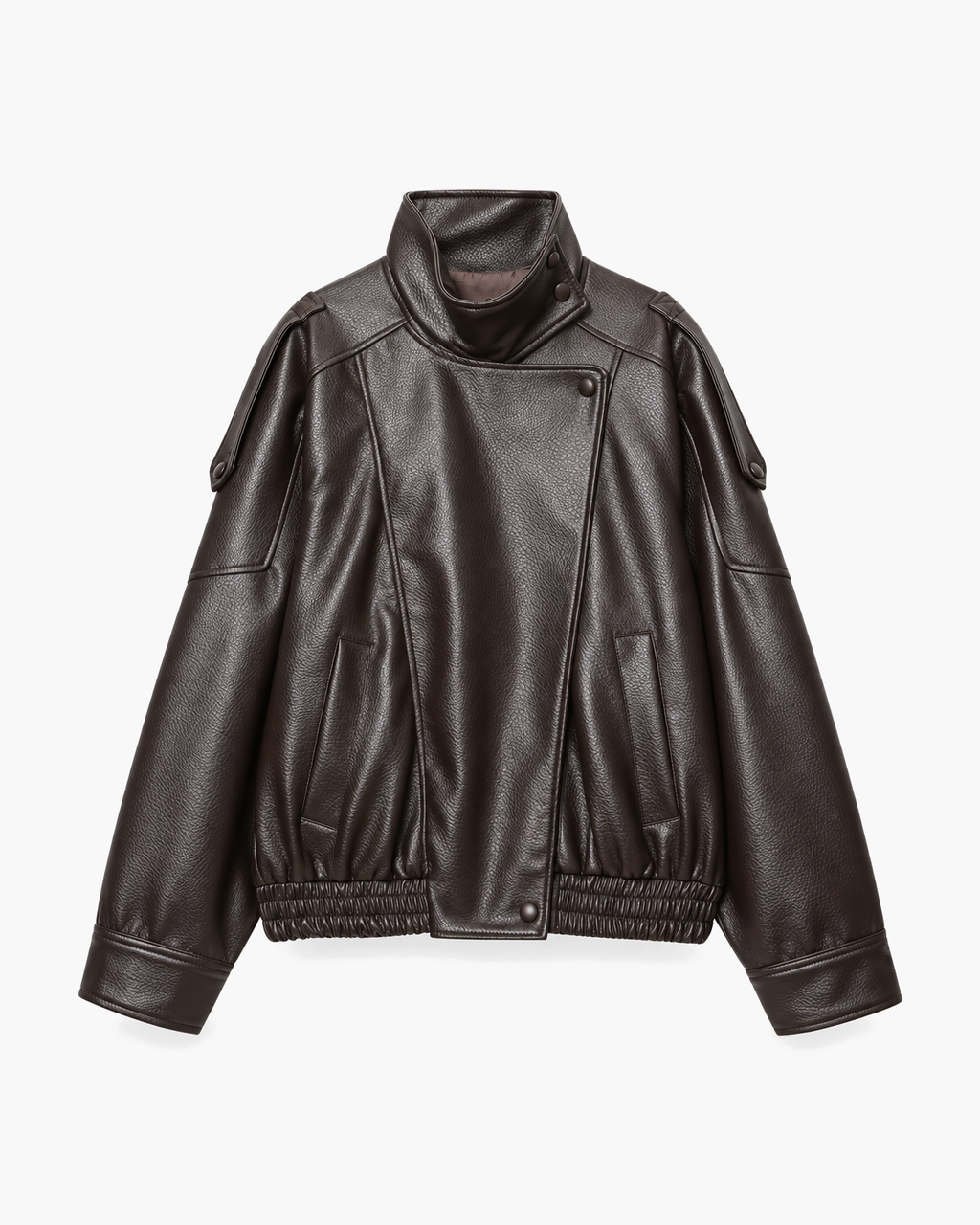 The Milan Jacket in Espresso on a plain background, front view