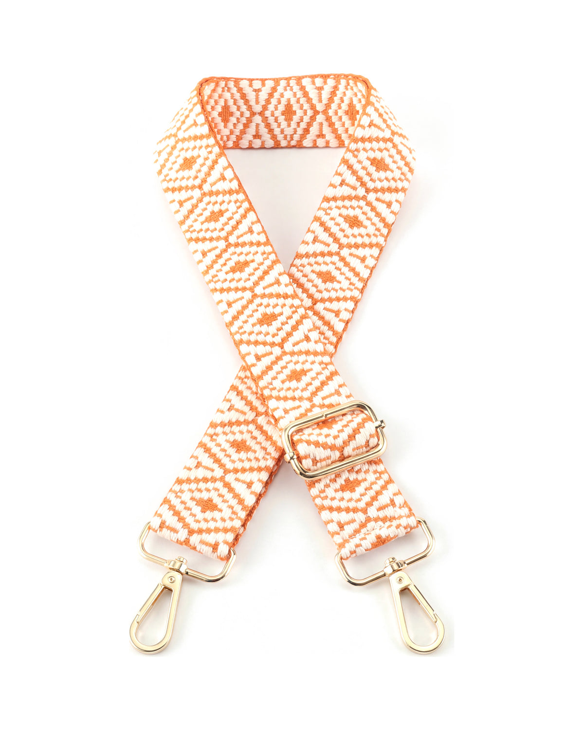 Signature Crossbody Strap in Apricot, Gold