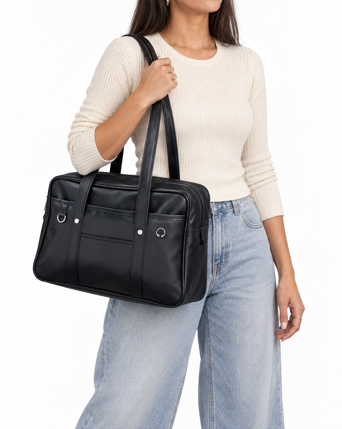 Harajuku Bag on a model, studio shot