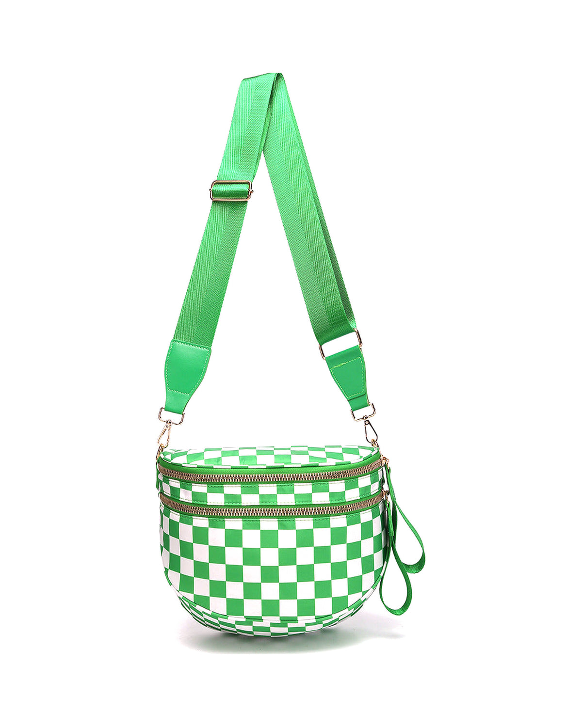 The Infinity Bag in Lime Check