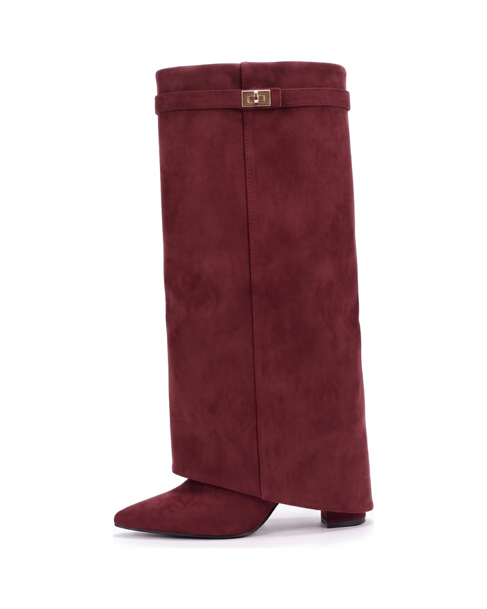 The Marlowe Boot in Cabernet Suede