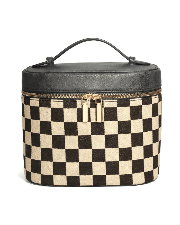 The Monroe Vanity Case in Black Check