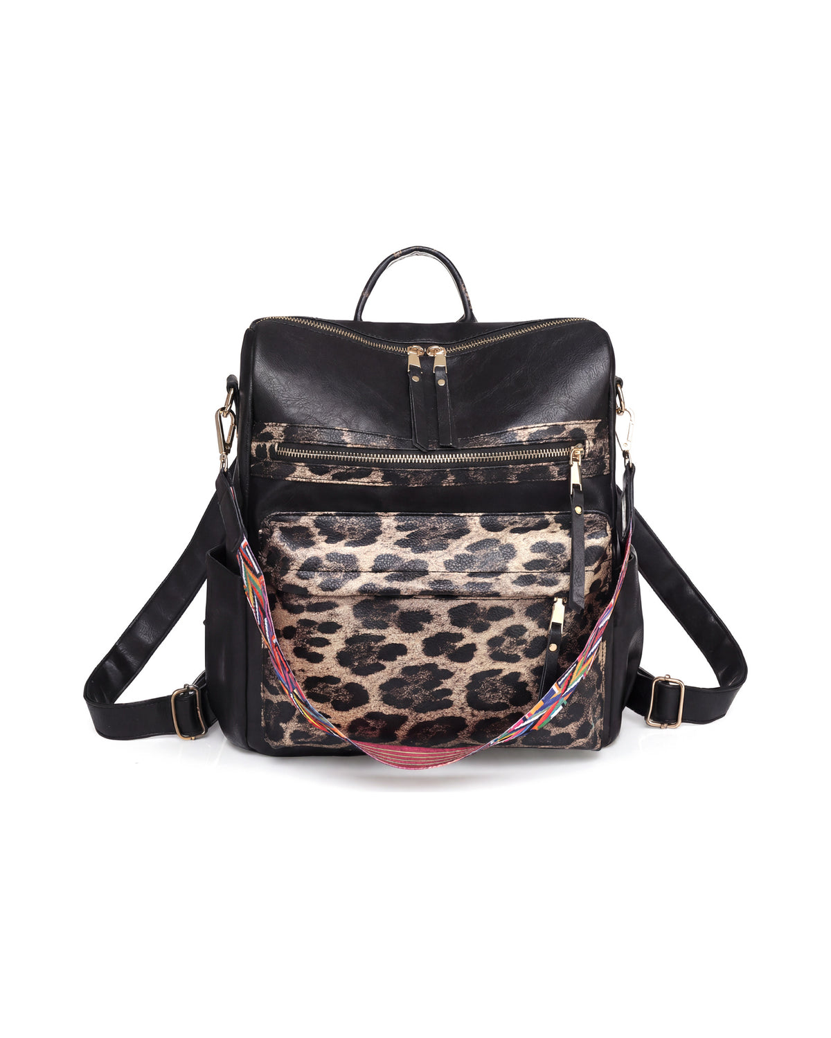 The Vivienne Backpack in Midnight Leopard